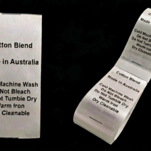 custom printed satin wash care labels - TheLivingColor Labels