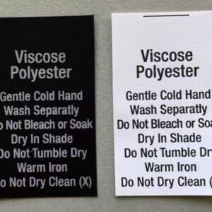 Viscose Polyester Wash Instruction Care Labels 50pcs