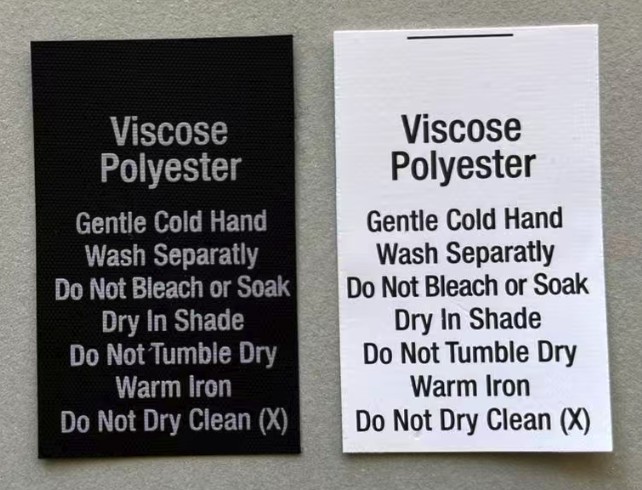 Viscose Polyester Wash Instruction Care Labels 50pcs